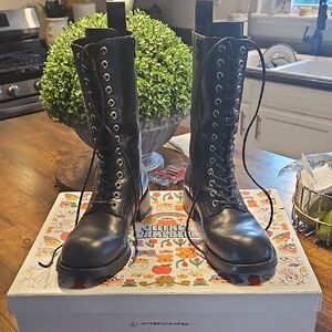 NWT Jeffrey Campbell Free PEOPLE Black Combat Moto Boots